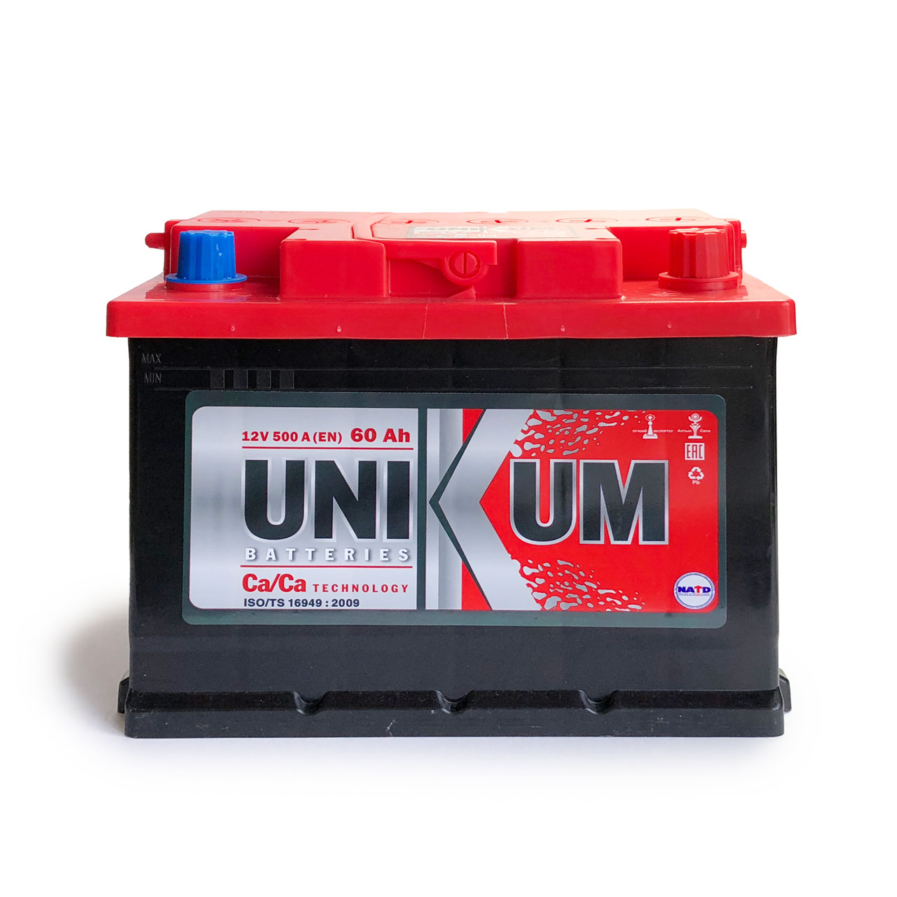 Аккумулятор автомобильный Unikum 6cт-60Ah 500A