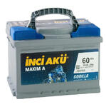 Аккумулятор автомобильный INCI AKU Maxim A 60RS (низкий) 600 А обр. пол. 60 Ач (LB2 060 060 013)